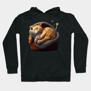 Sleepy Kitty Cat Knitten Kitten Hoodie